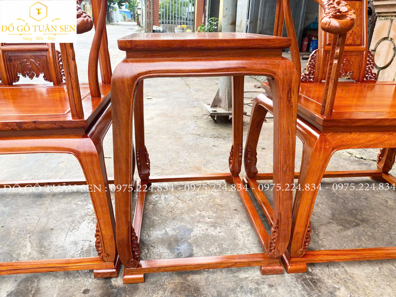 Hình ảnh chi tiết ghế minh đế gỗ hương No1